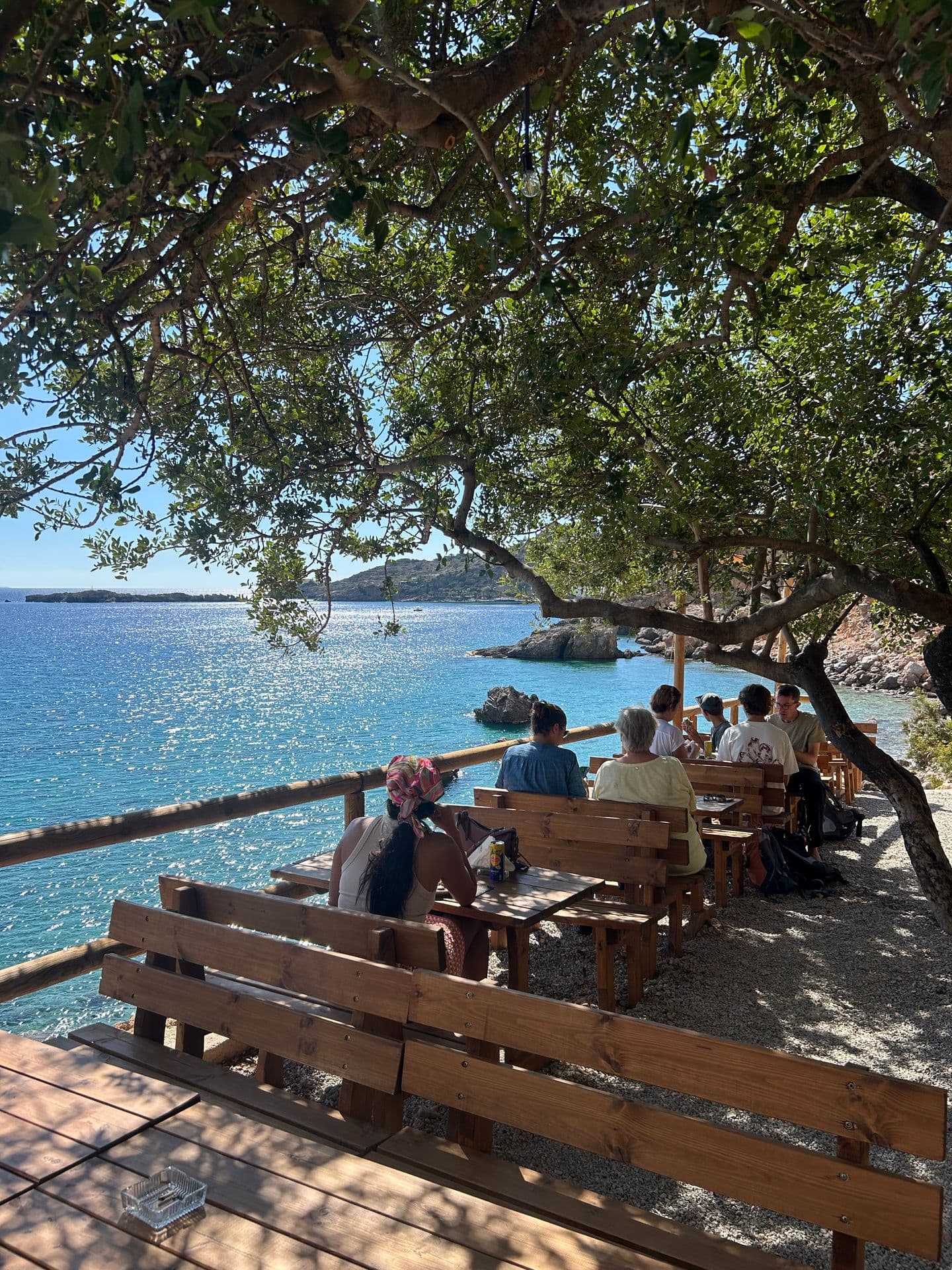 Seaside taverna on the E4 trail