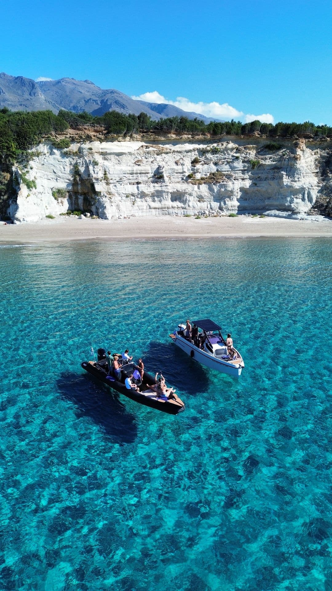White Beach with turquoise water in South Crete